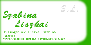 szabina liszkai business card